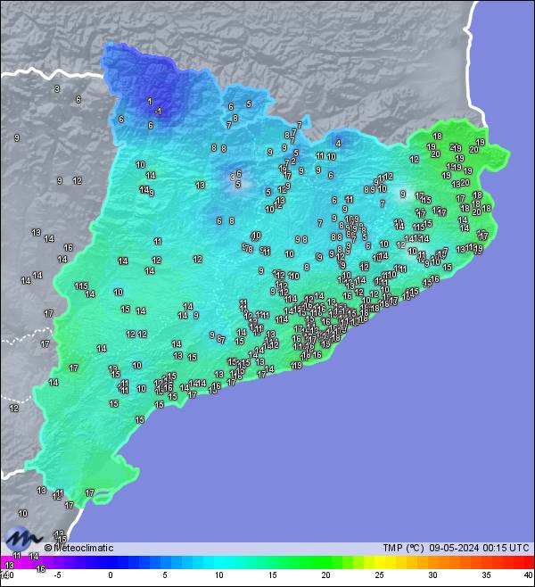 Temperatures a Catalunya